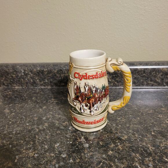 Anheuser Busch Budweiser Holiday Stein 1983 Wheatland, No Box - Picture 1 of 6